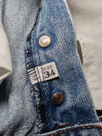 Men Armani Blue Power Blue Straight W34 L32 Jeans