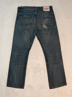 Men Levi's 506 Blue Straight W34 L30 Jeans