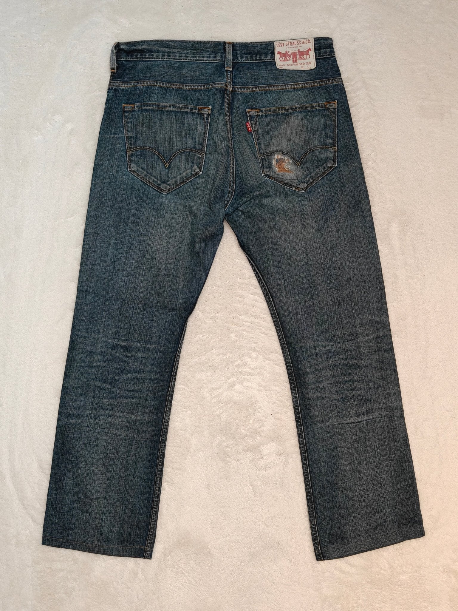 Men Levi's 506 Blue Straight W34 L30 Jeans