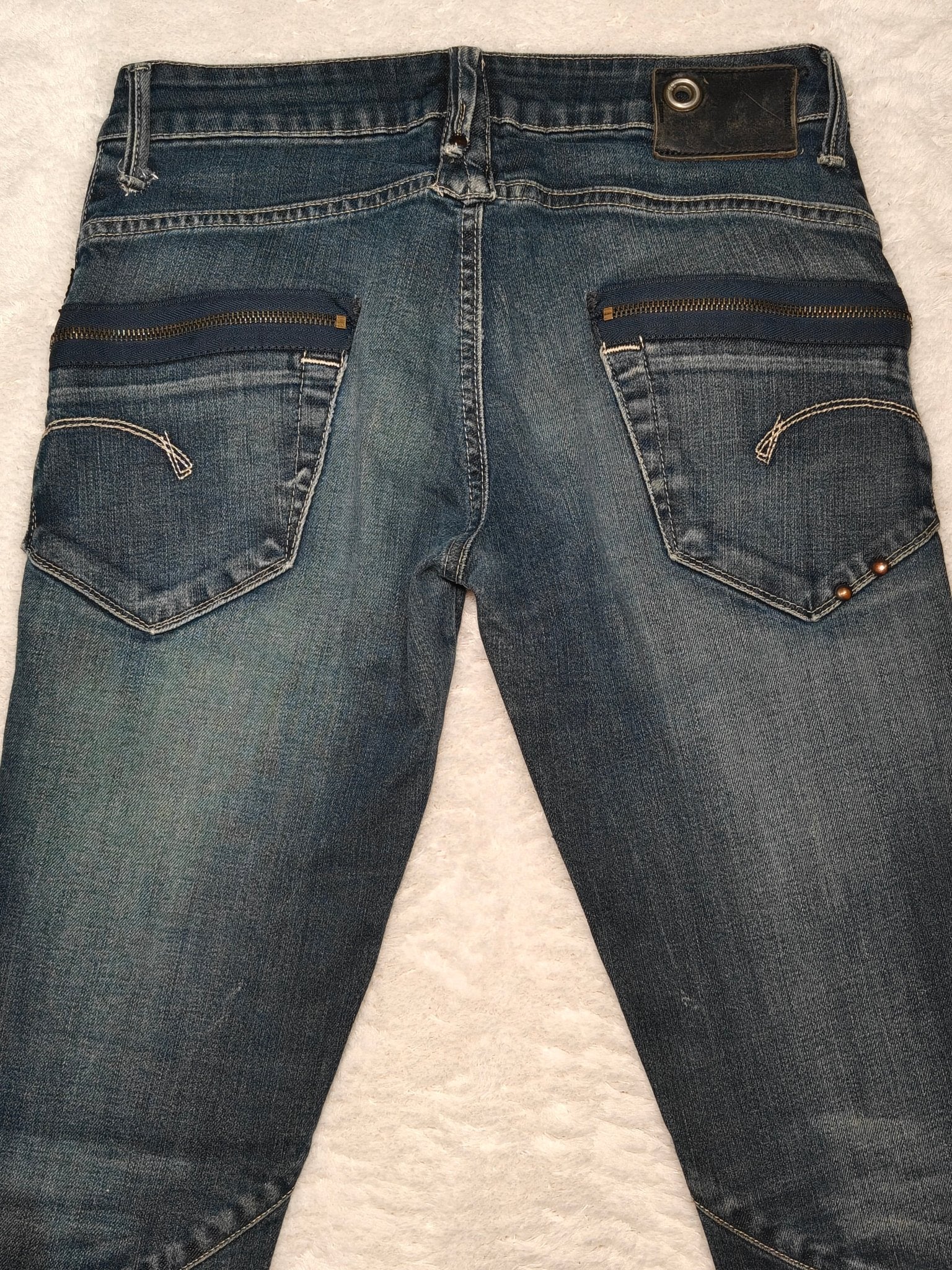 Women G - star 3301 Ankel Zip Blue Skinny W27 L32 (EU 36/S) Jeans