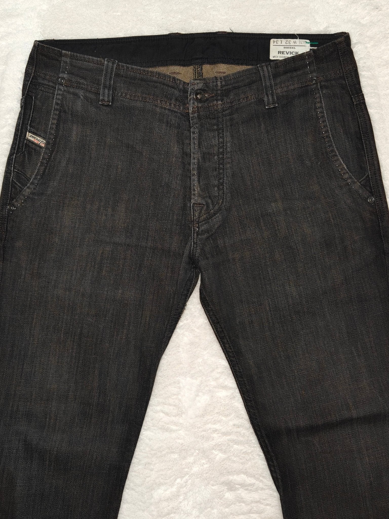 Men Diesel Revick Black Straight W32 L30 Jeans