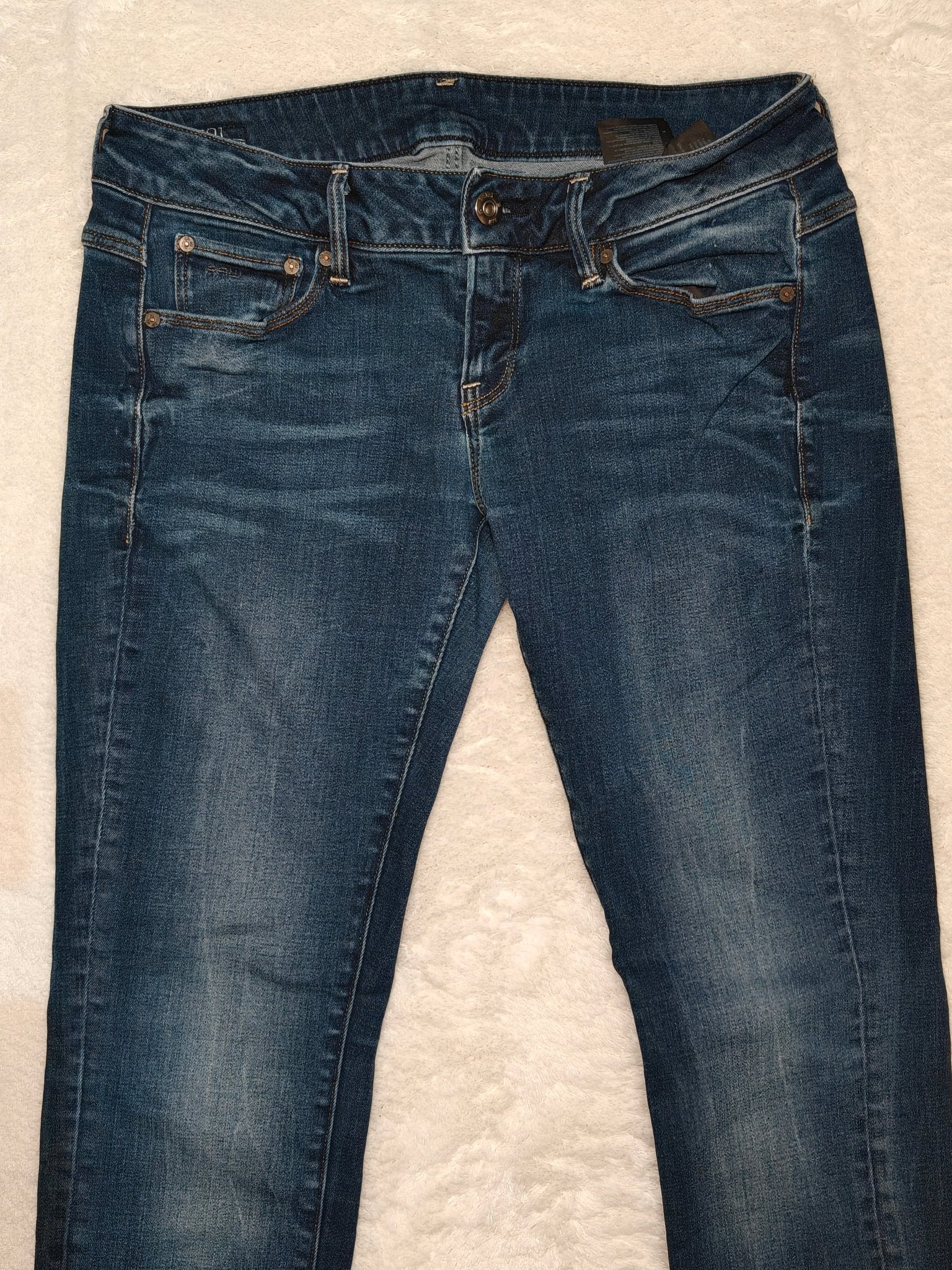 Women G - star 3301 Blue Skinny W28 L30 (EU 38/M) Jeans