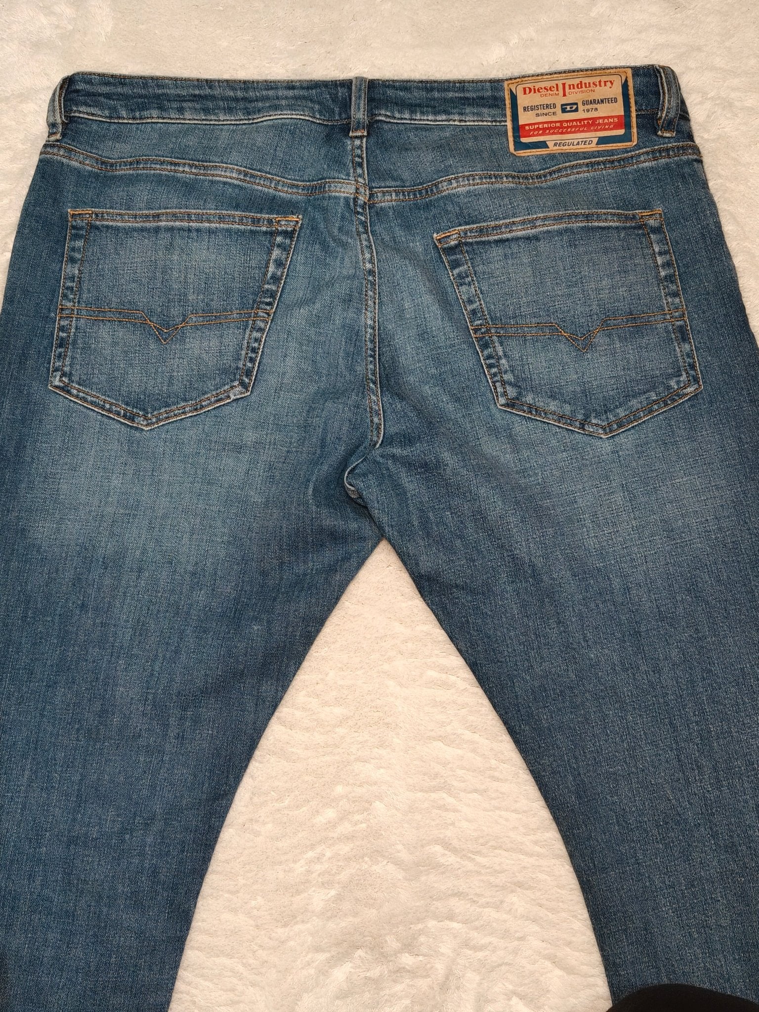 Men Diesel D - Luster Blue Regular Slim W33 L30 Jeans