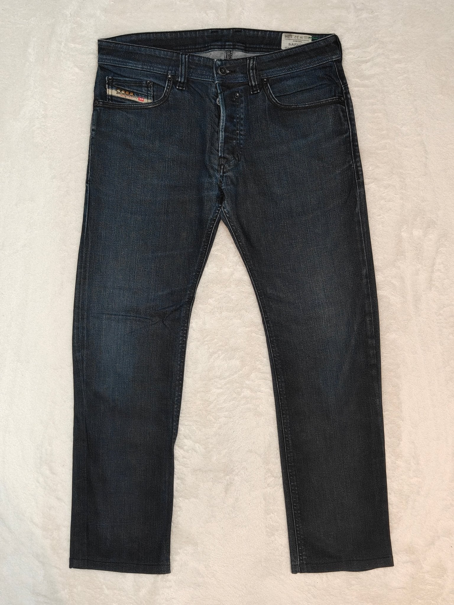 Men Diesel Safado Blue Wash 008AA Regular Slim Carrot W32 L30 Jeans