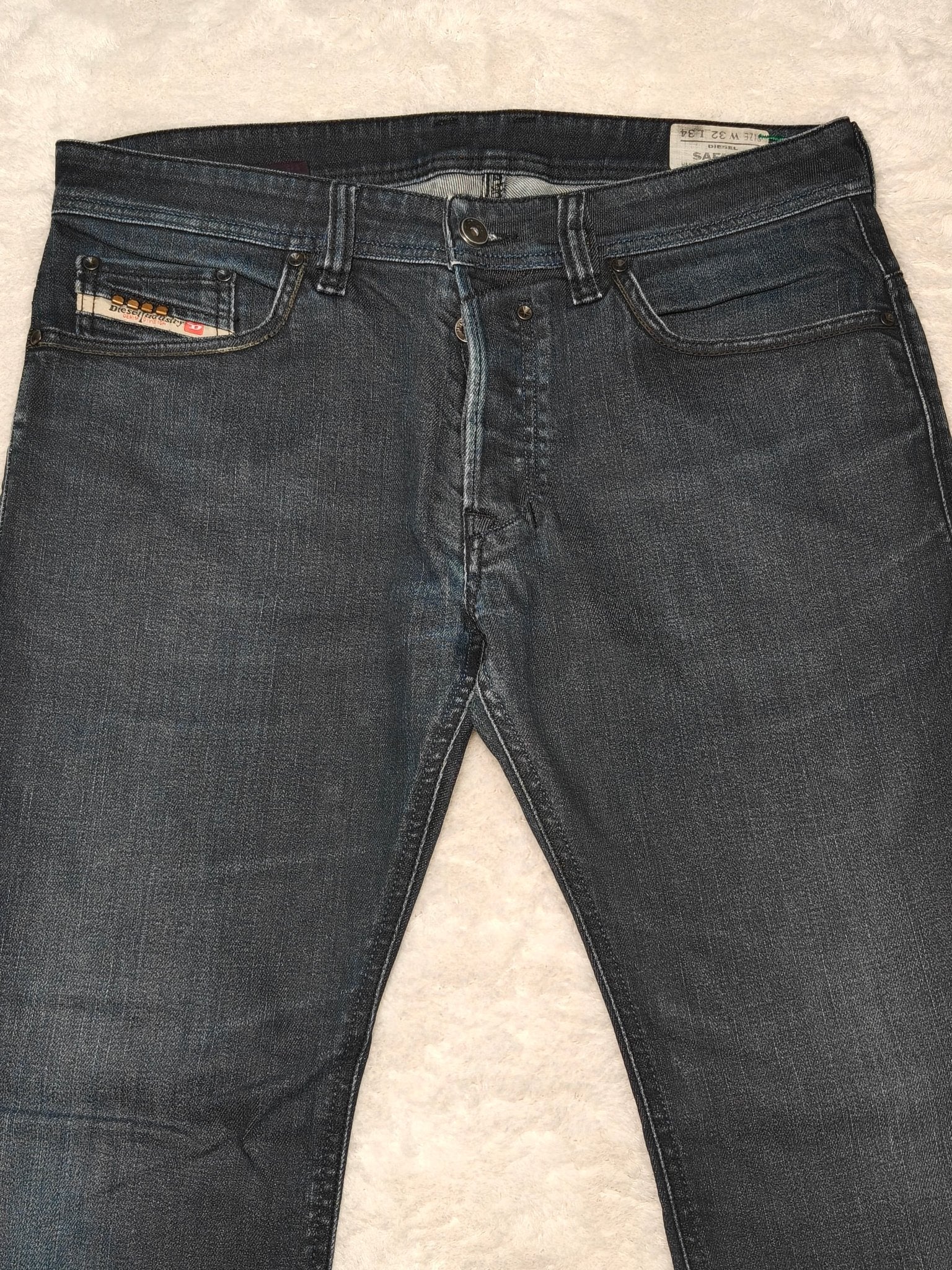 Men Diesel Safado Blue Wash 008AA Regular Slim Carrot W32 L30 Jeans