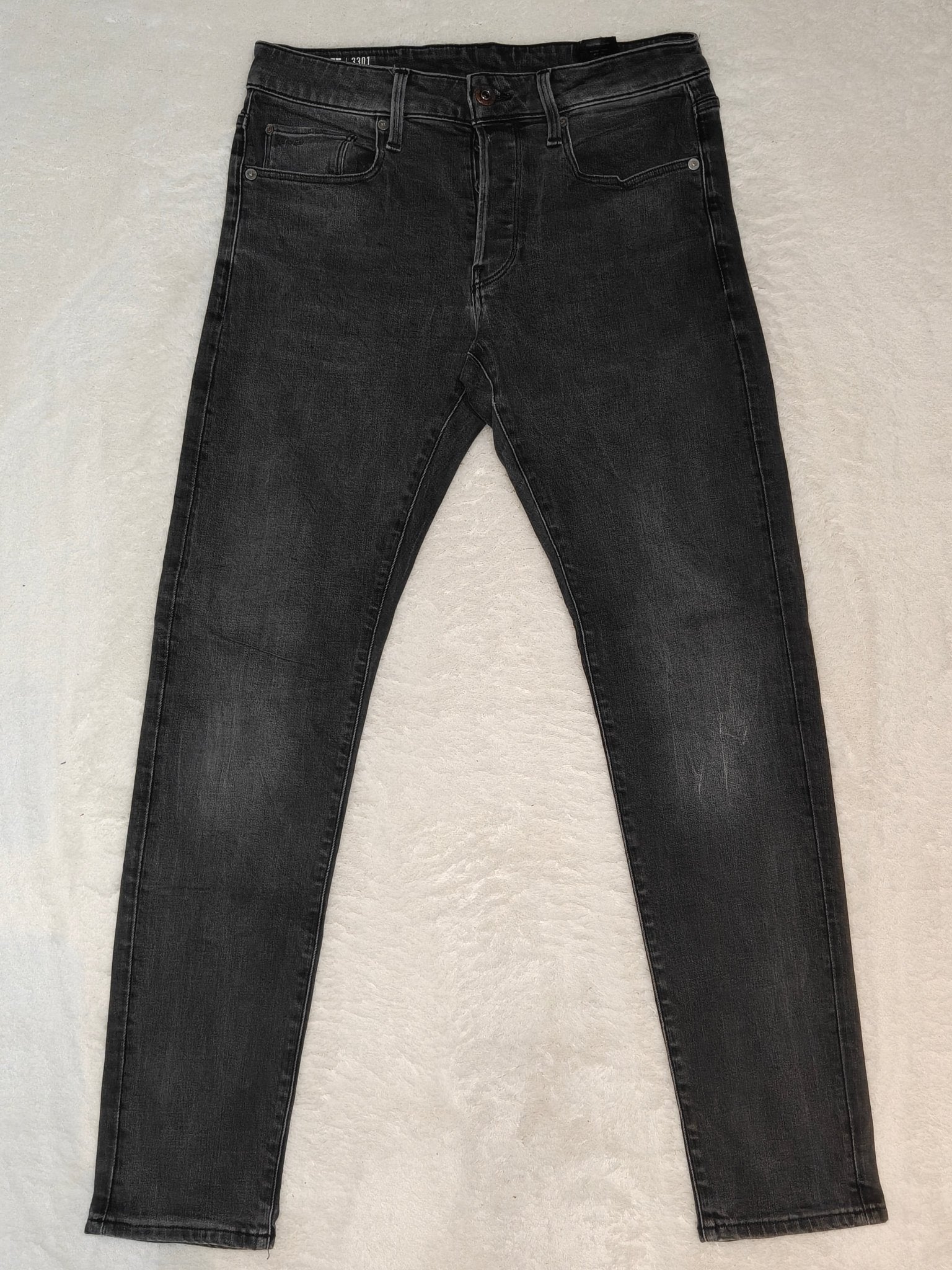 Men G - star 3301 Slim Black Slim Fit W29 L31 Jeans