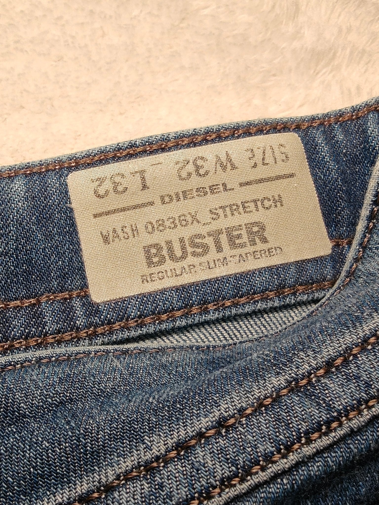 Men Diesel Buster Light Blue Slim Tapered W32 L28 Jeans