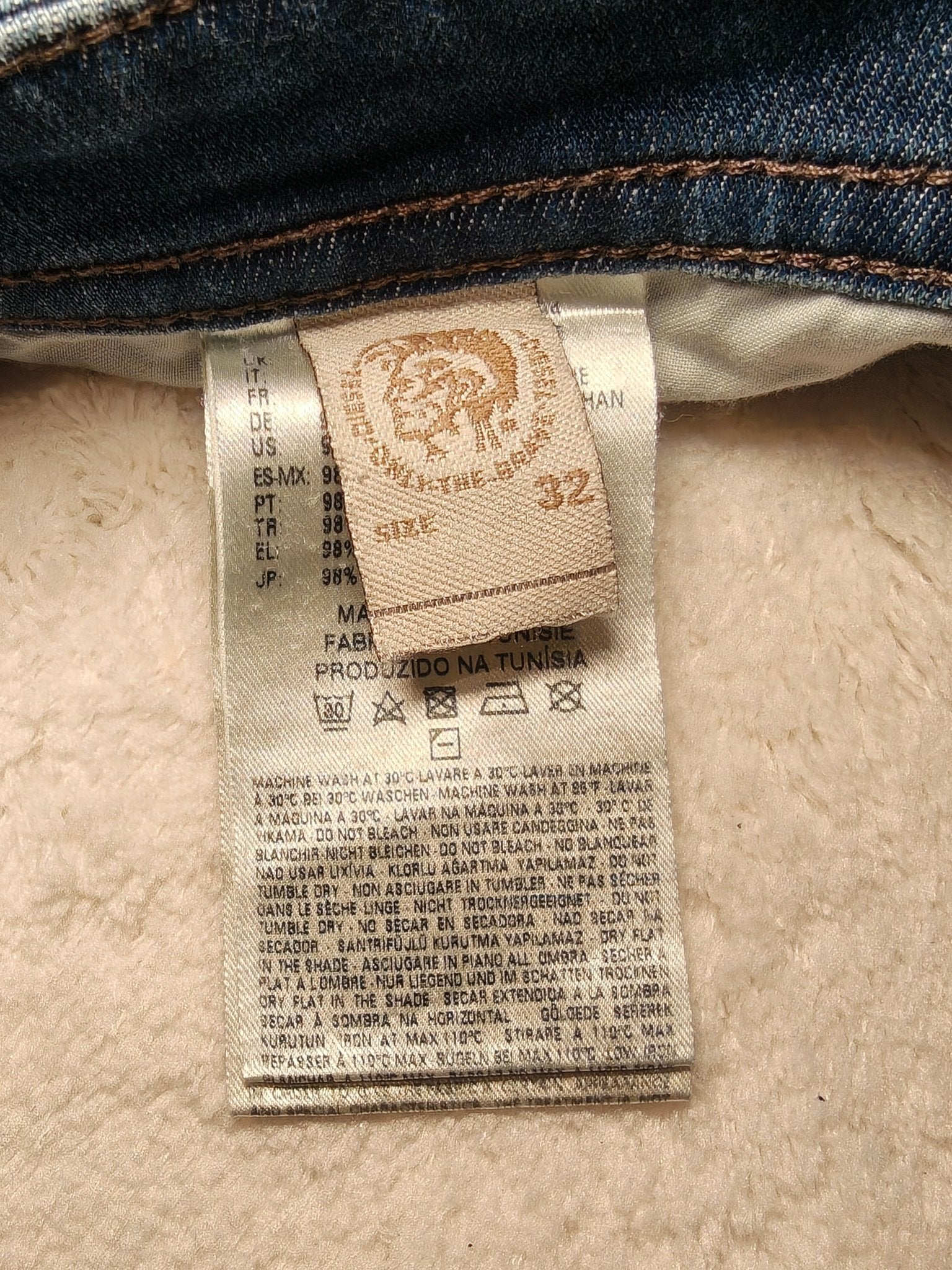 Men Diesel Buster Light Blue Slim Tapered W32 L28 Jeans