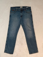 Men Wrangler Texas Light Blue Straight W34 L32 Jeans