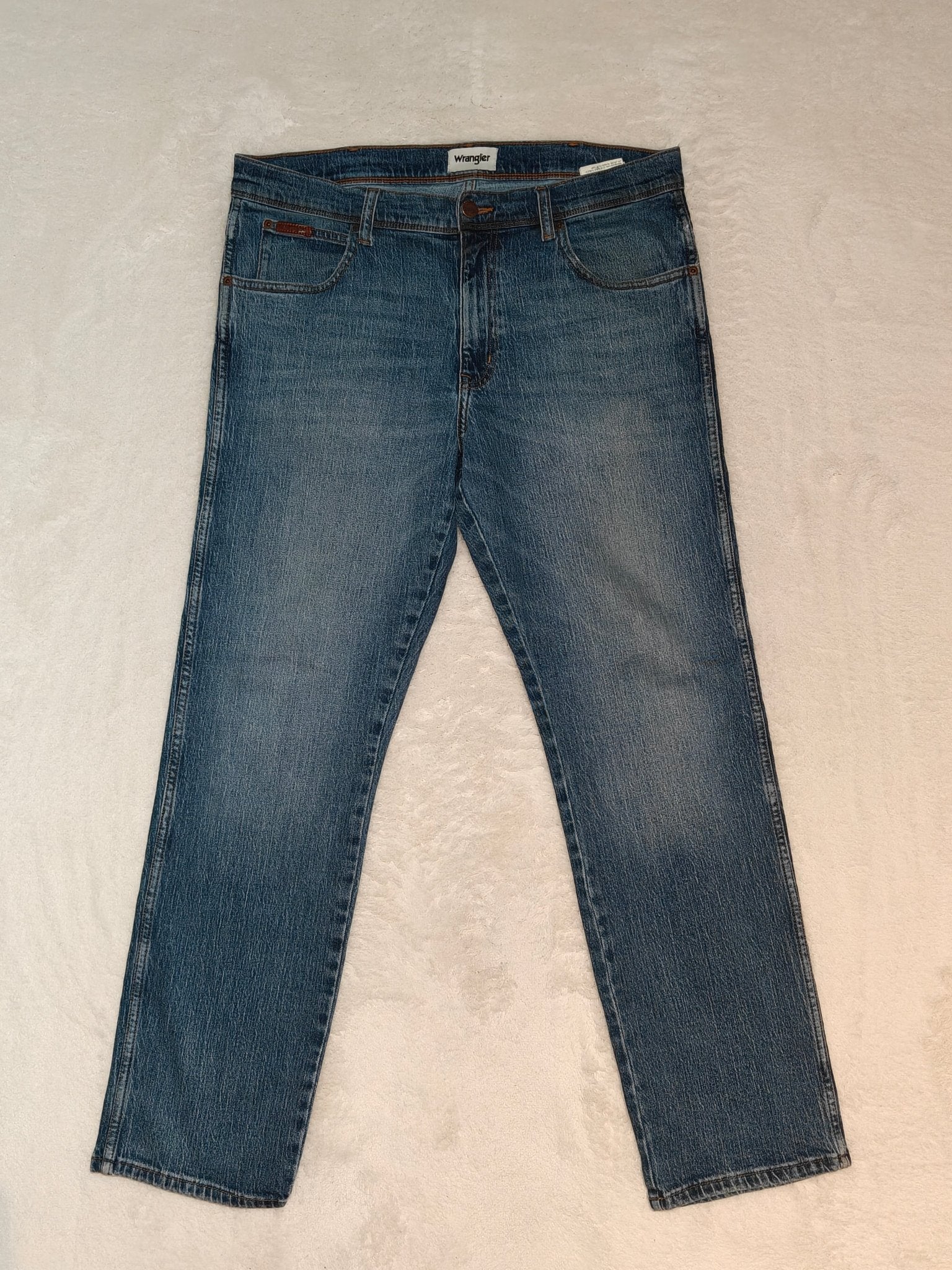 Men Wrangler Texas Light Blue Straight W34 L32 Jeans