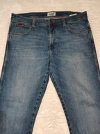 Men Wrangler Texas Light Blue Straight W34 L32 Jeans