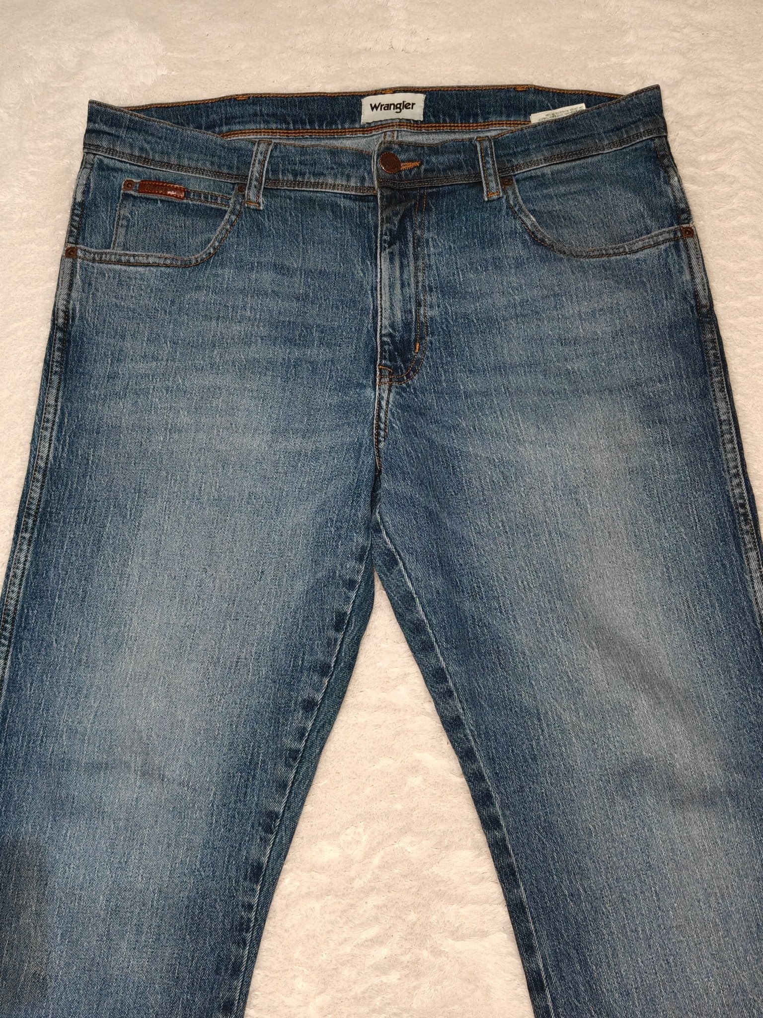 Men Wrangler Texas Light Blue Straight W34 L32 Jeans