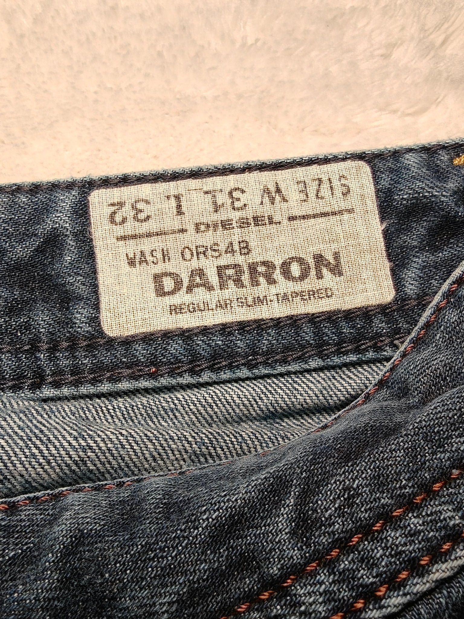 Men Diesel Darron Blue Slim Tapered W31 L32 Jeans