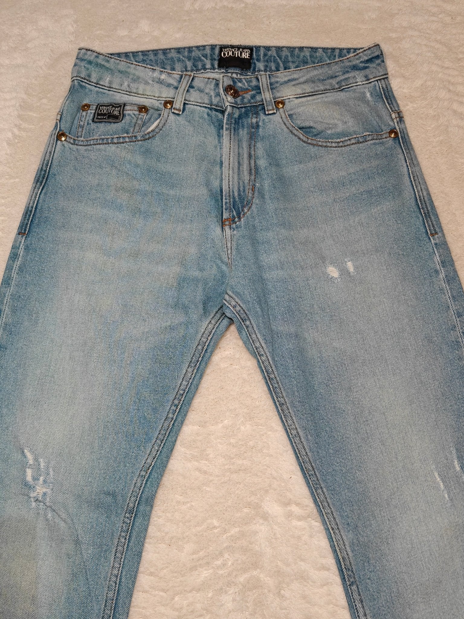 Men Versace Jeans Couture A2GWA0D4 - AR884 Light Blue Slim Fit W30 L31 Jeans