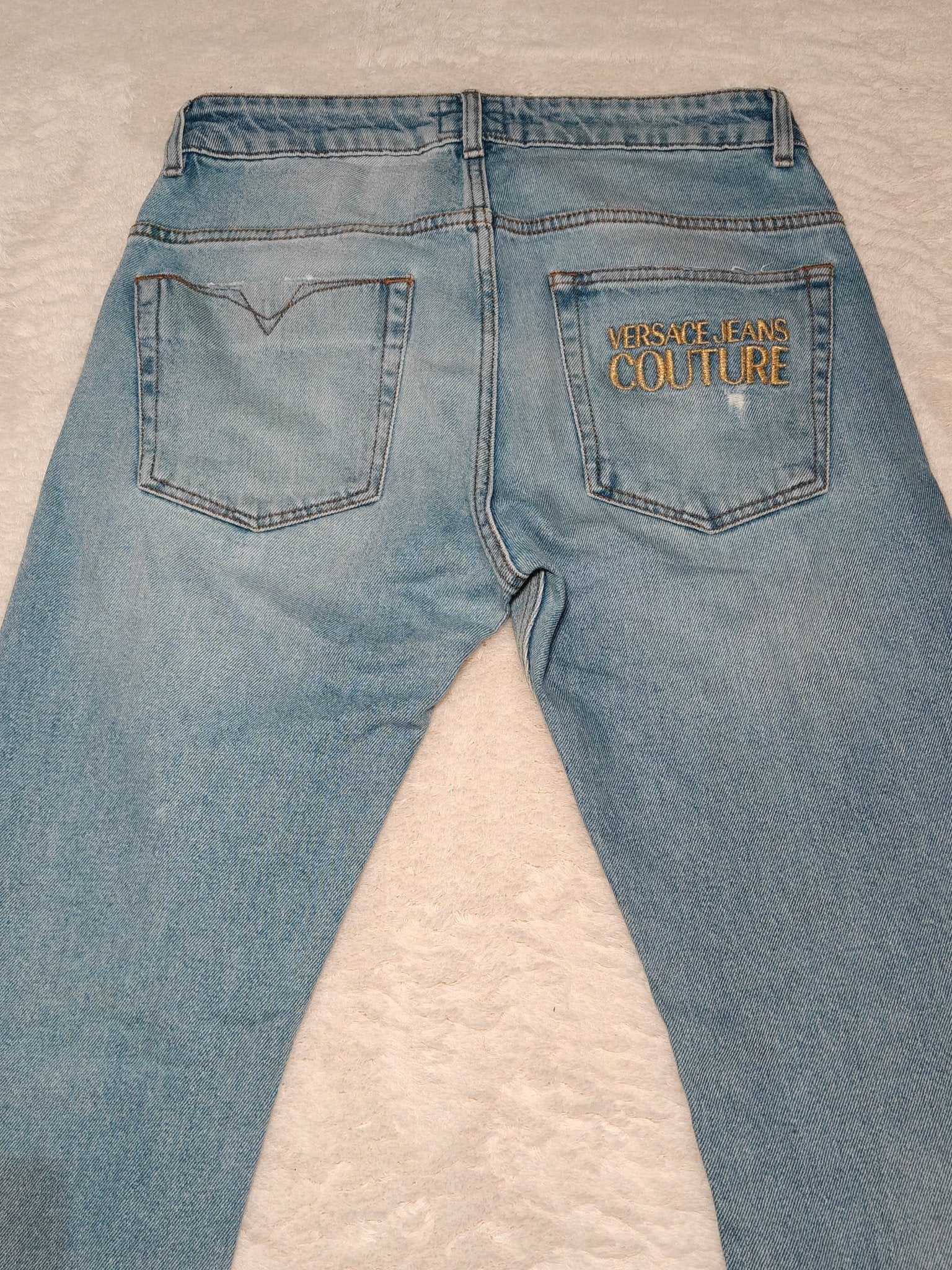 Men Versace Jeans Couture A2GWA0D4 - AR884 Light Blue Slim Fit W30 L31 Jeans