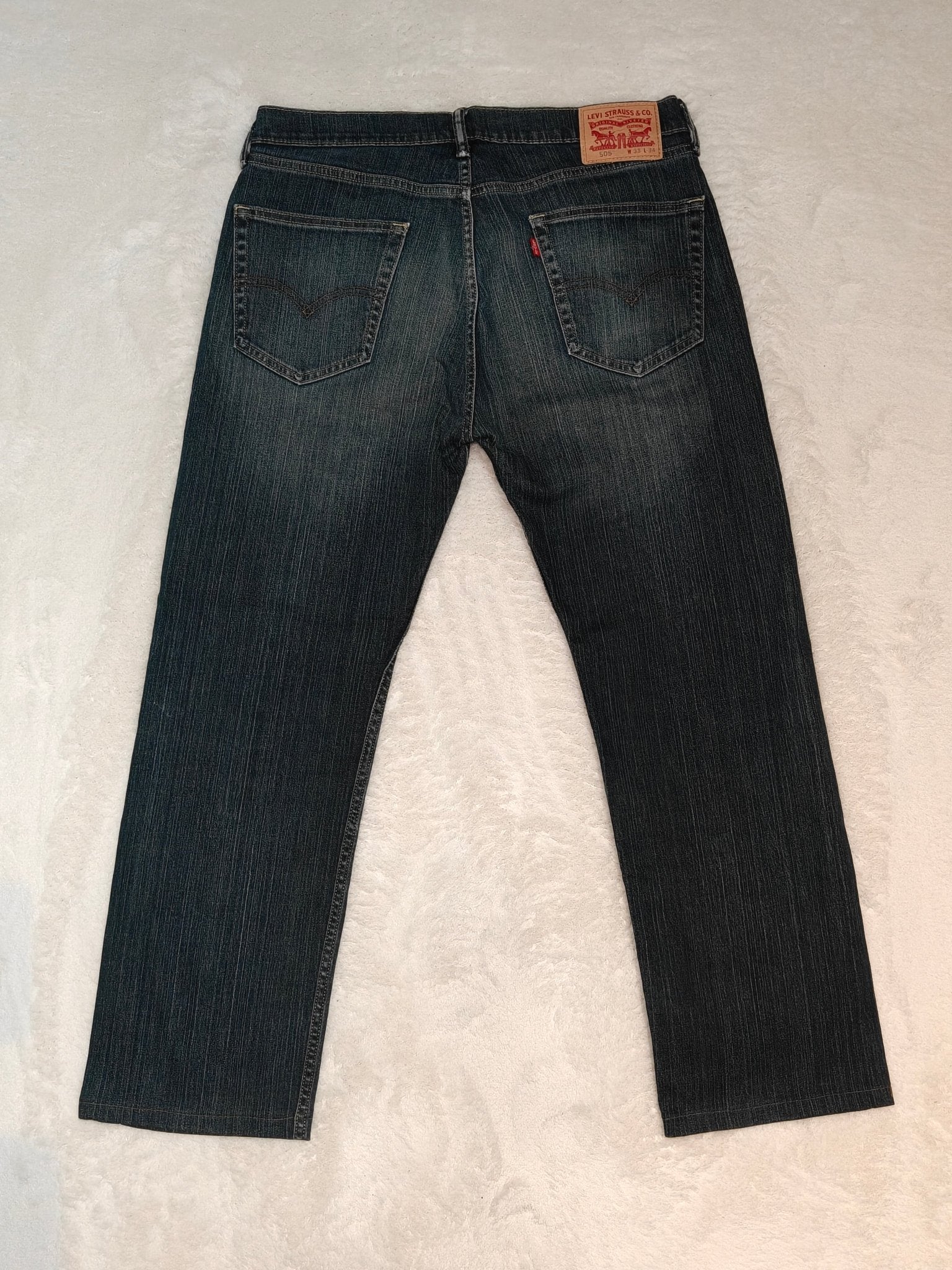 Men Levi's 505 Blue Straight W33 L30 Jeans