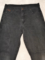 Men Wrangler Texas Stretch Black Straight W36 L34 Jeans
