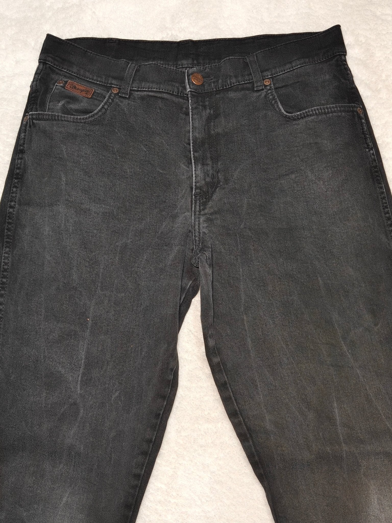 Men Wrangler Texas Stretch Black Straight W36 L34 Jeans