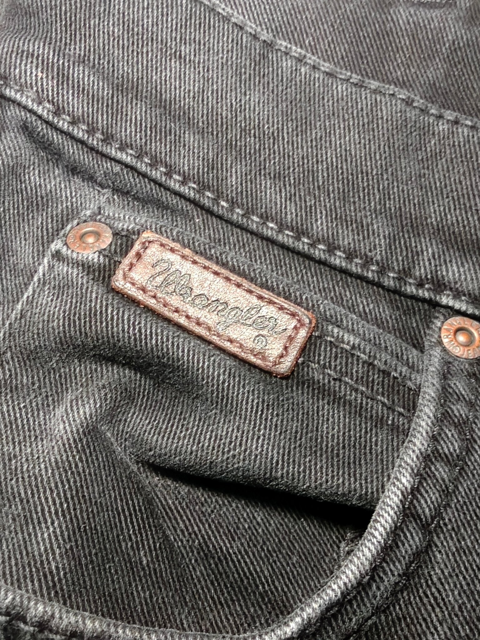 Men Wrangler Texas Stretch Black Straight W36 L34 Jeans