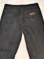 Men Wrangler Texas Stretch Black Straight W36 L34 Jeans