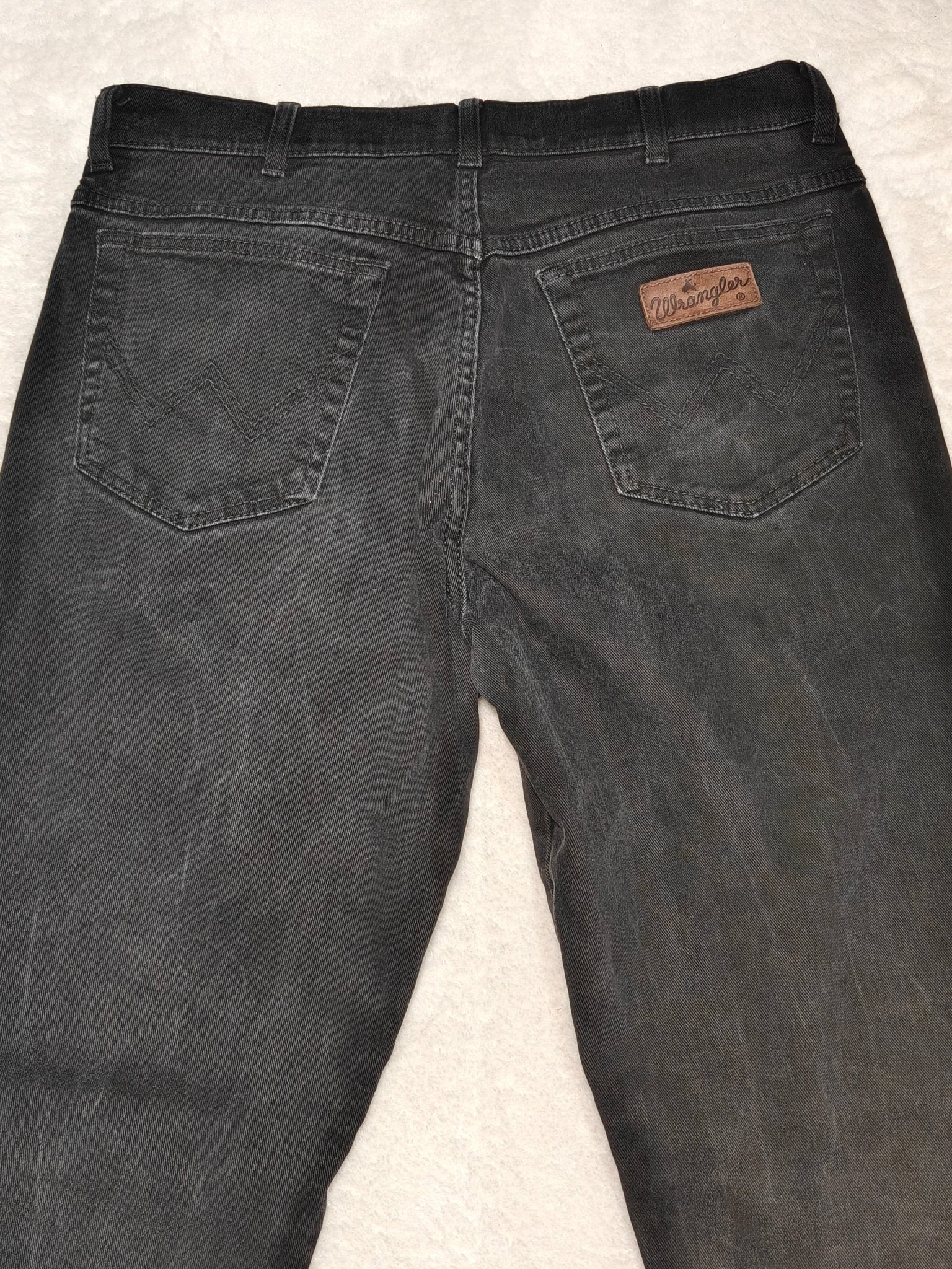 Men Wrangler Texas Stretch Black Straight W36 L34 Jeans
