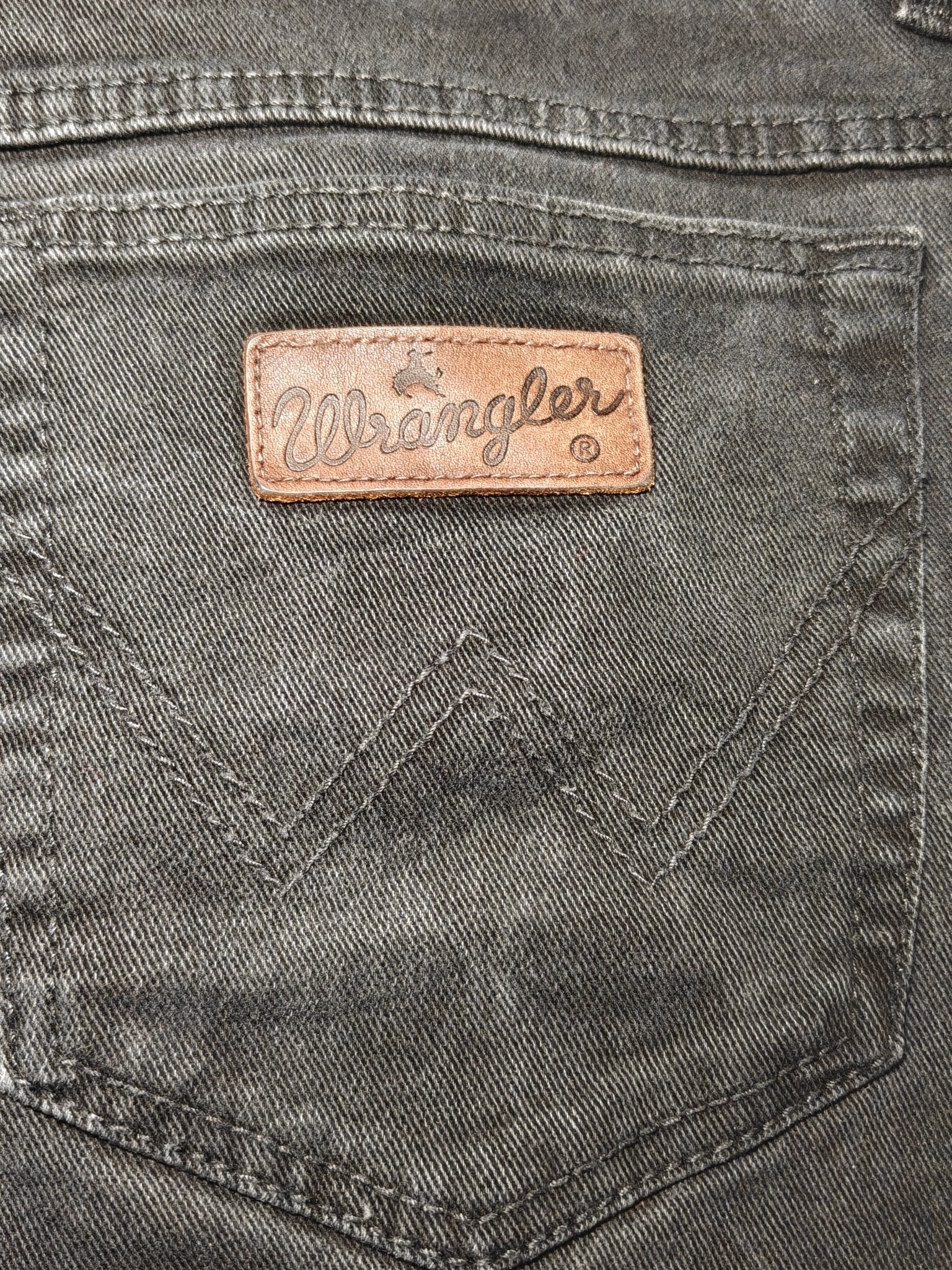 Men Wrangler Texas Stretch Black Straight W36 L34 Jeans