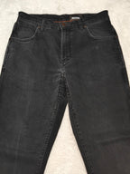 Men Wrangler Texas Stretch Black Straight W32 L30 Jeans