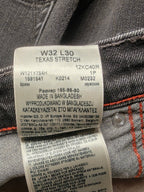 Men Wrangler Texas Stretch Black Straight W32 L30 Jeans