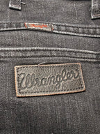 Men Wrangler Texas Stretch Black Straight W32 L30 Jeans