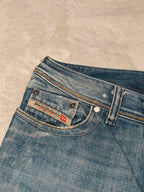 Women Diesel Lowky Blue Wash 0071J Straight W26 L34 (EU 36/S) Jeans