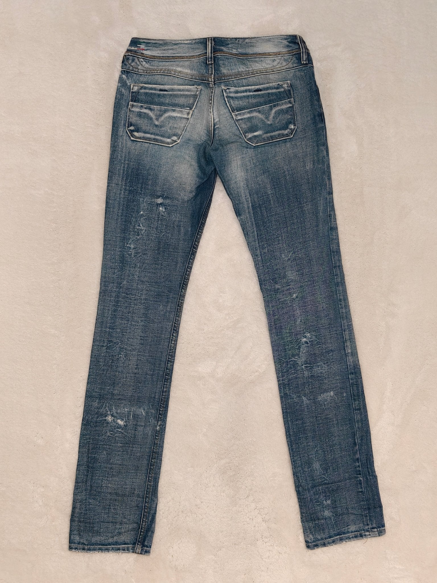 Women Diesel Lowky Blue Wash 0071J Straight W26 L34 (EU 36/S) Jeans