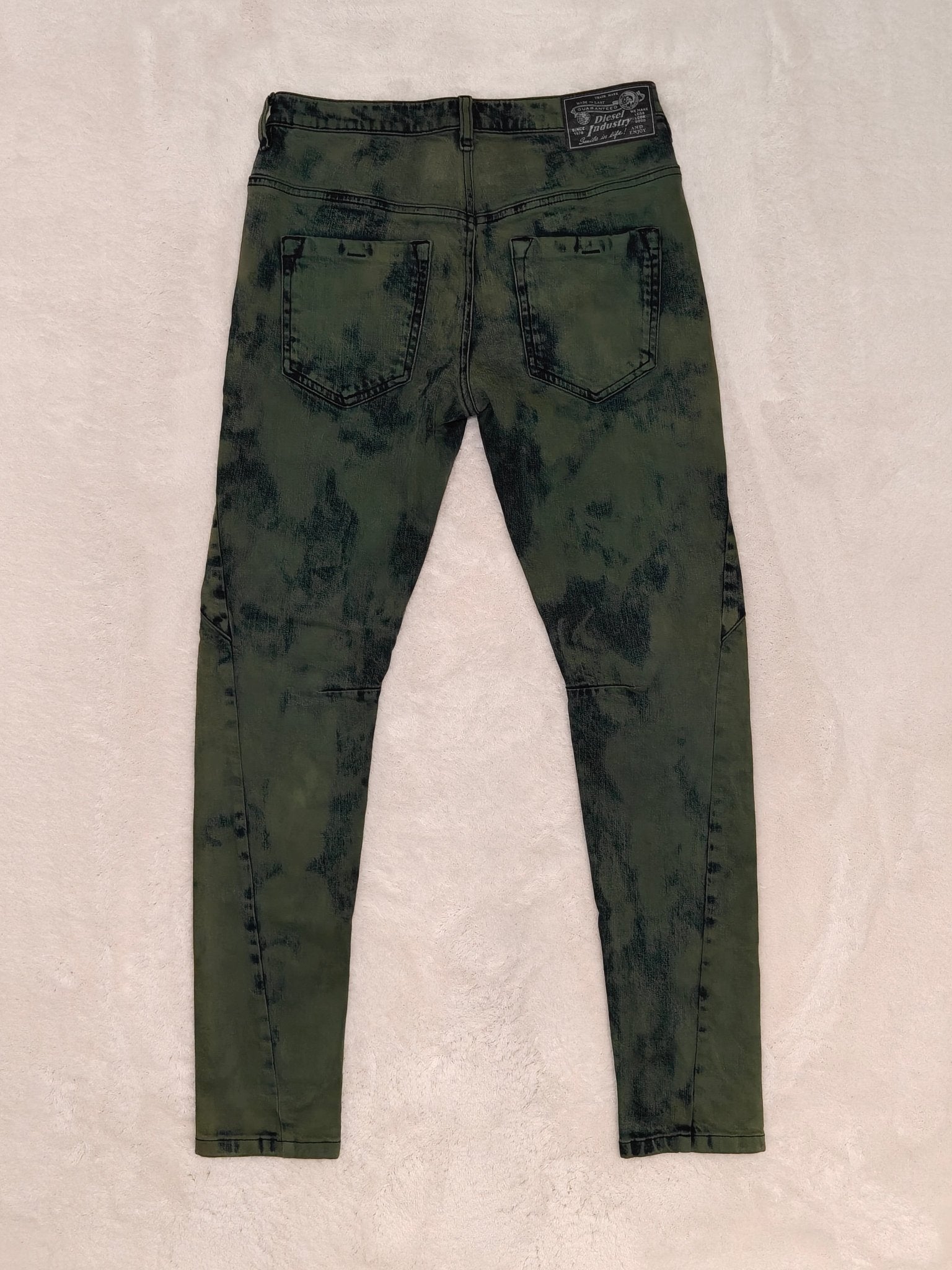 Women Diesel Green Acid Wash Slim Fit W26 L30 (EU 36/S) Jeans