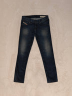 Women Diesel Getlegg Blue Wash 0661K Skinny W27 L30 (EU 36/S) Jeans