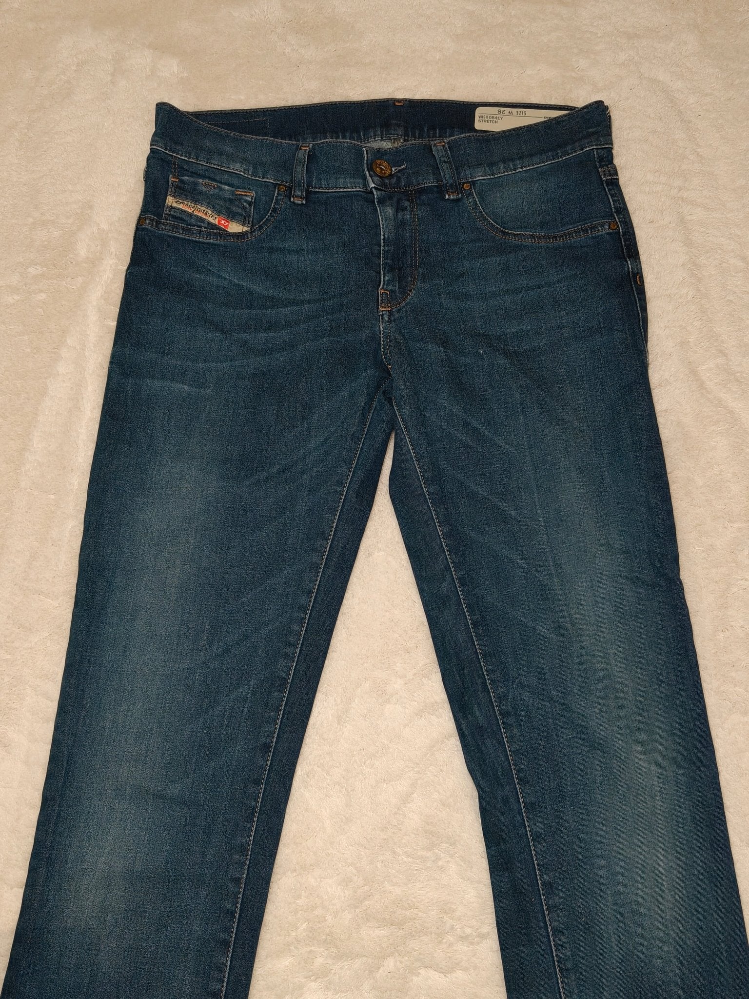 Women Diesel Livier Blue Wash 0841Y Super Slim Jegging W28 L34 (EU 38/M) Jeans