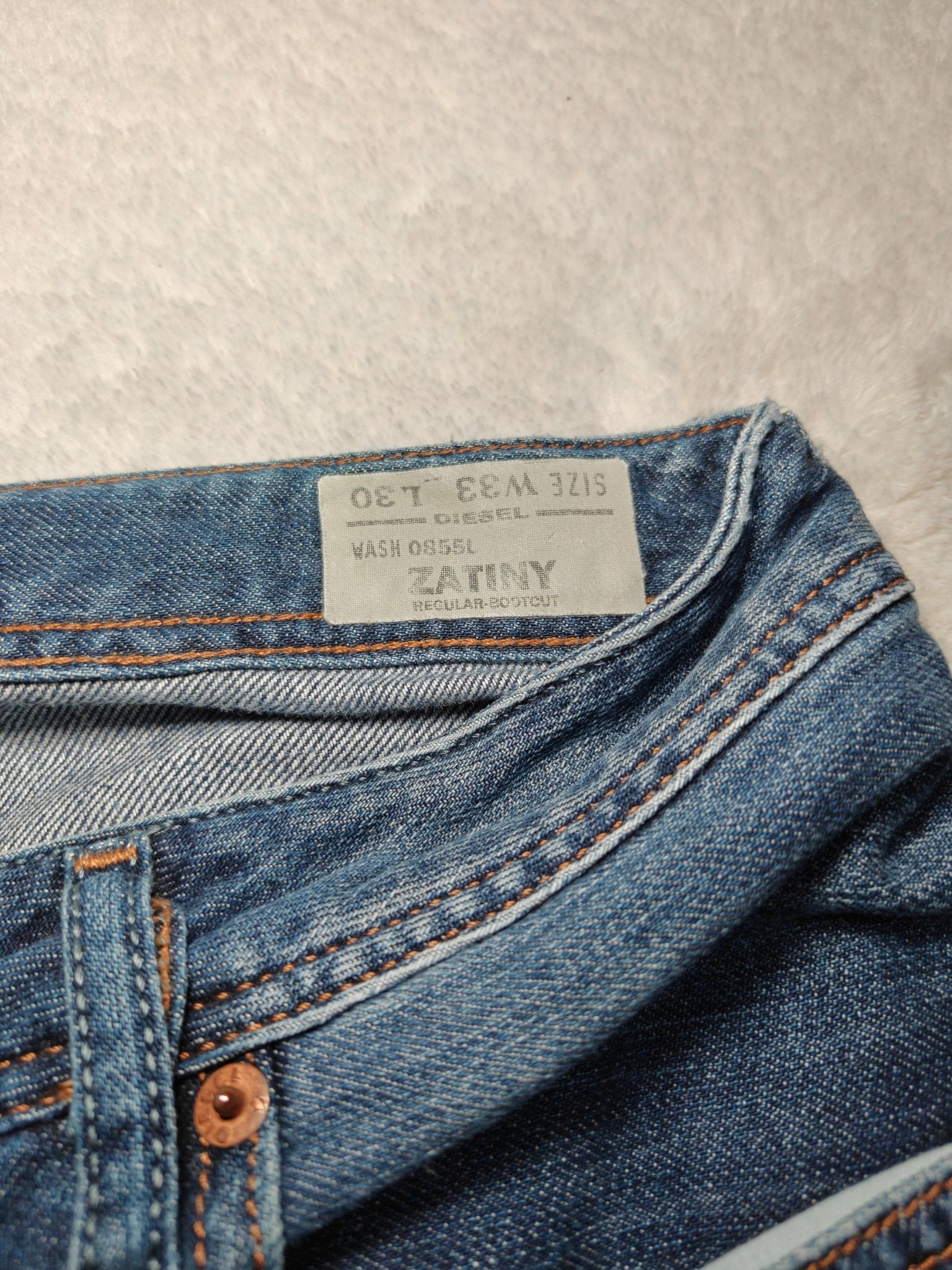 Men Diesel Zatiny Blue Bootcut W33 L30 Jeans