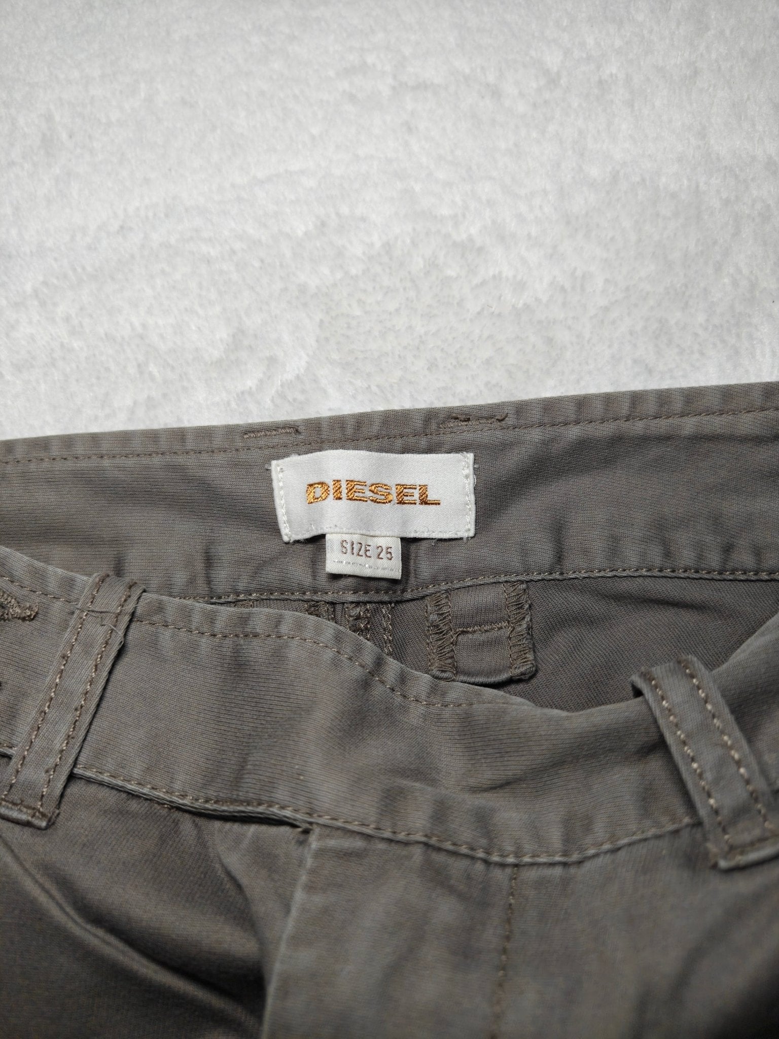 Women Diesel Khaki Skinny W25 L30 (EU 34/XS) Jeans