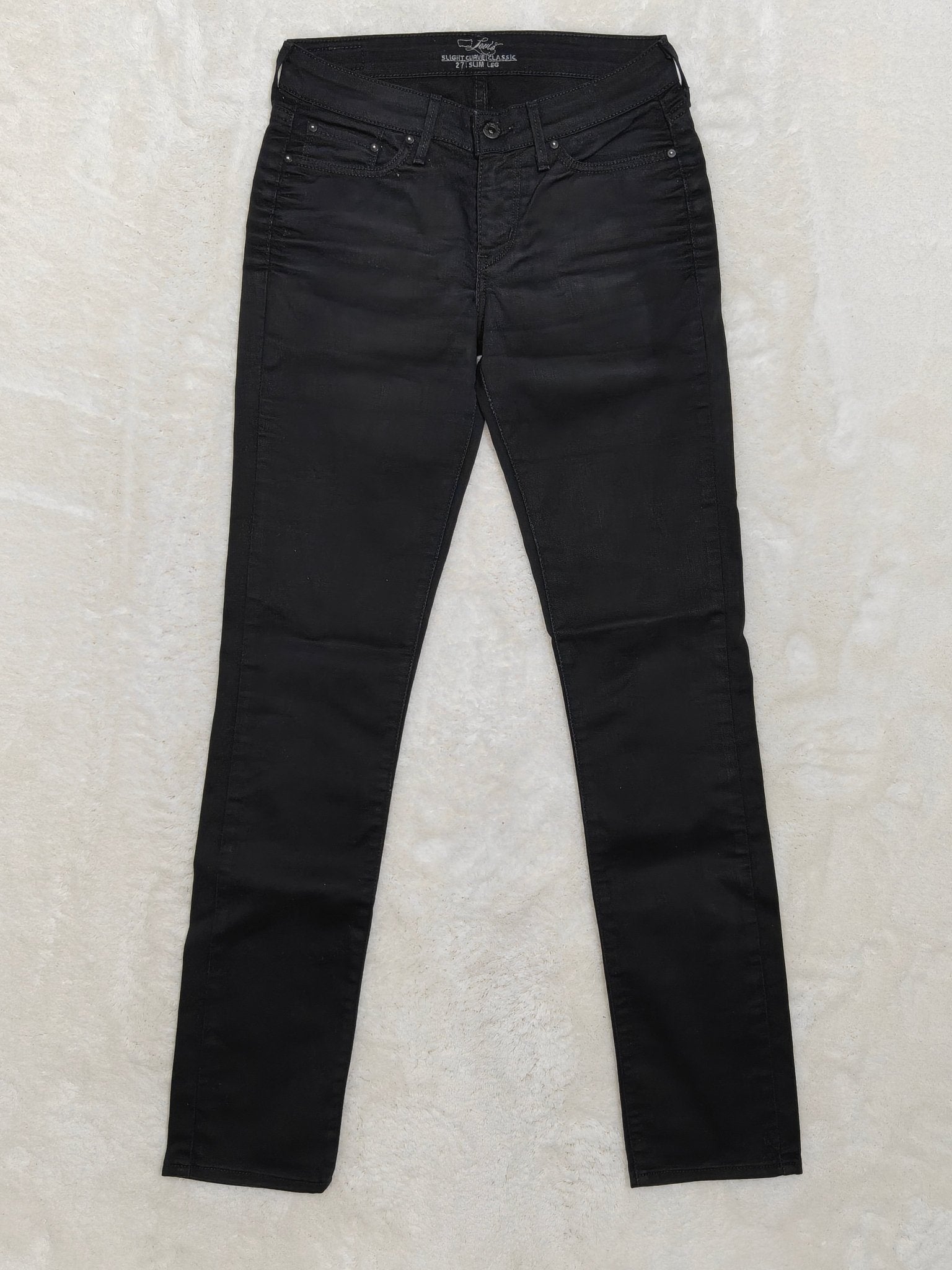 Women Levi's Slight Curve Classic Black Slim W27 L32 (EU 36/S) Jeans