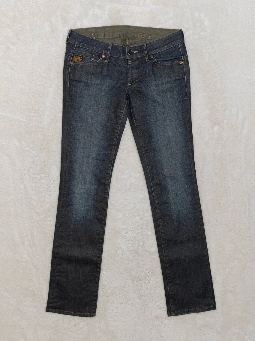 Women G - star Midge Blue Straight W30 L34 (EU 40/L) Jeans