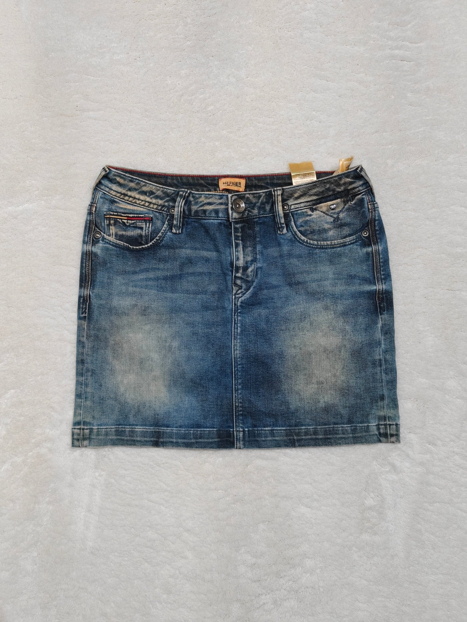 Women Tommy Hilfiger Naomi Blue (S) Denim Mini Skirt
