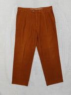 Men Zegna Sport Brown Straight W34 L30 Trousers