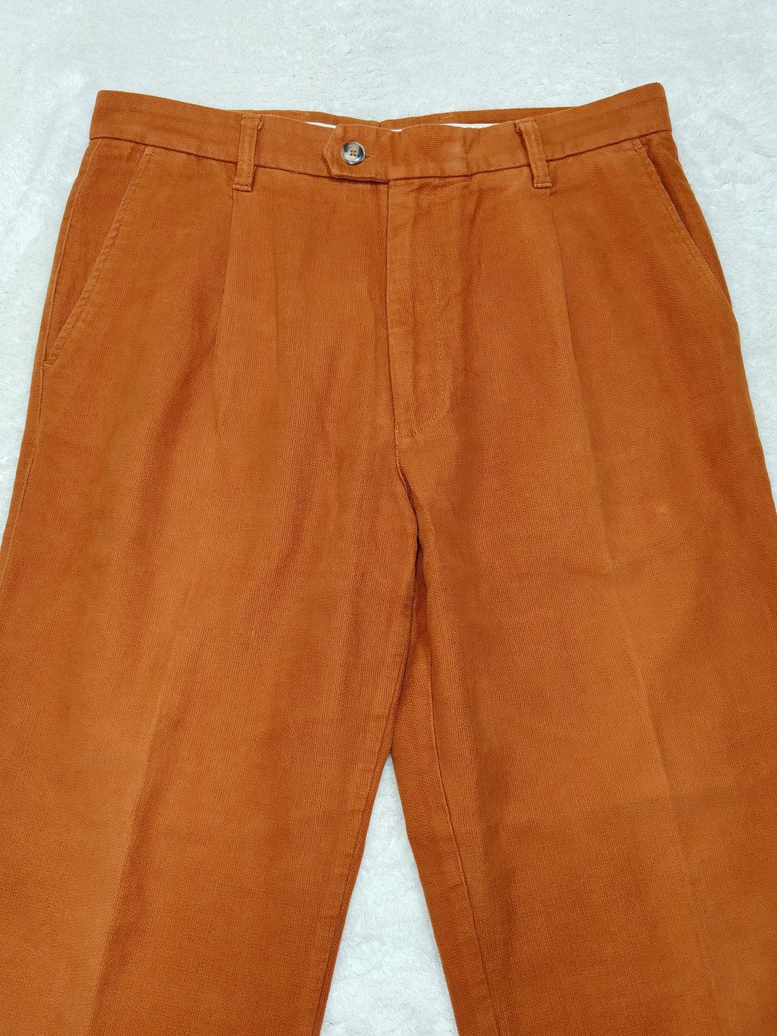 Men Zegna Sport Brown Straight W34 L30 Trousers