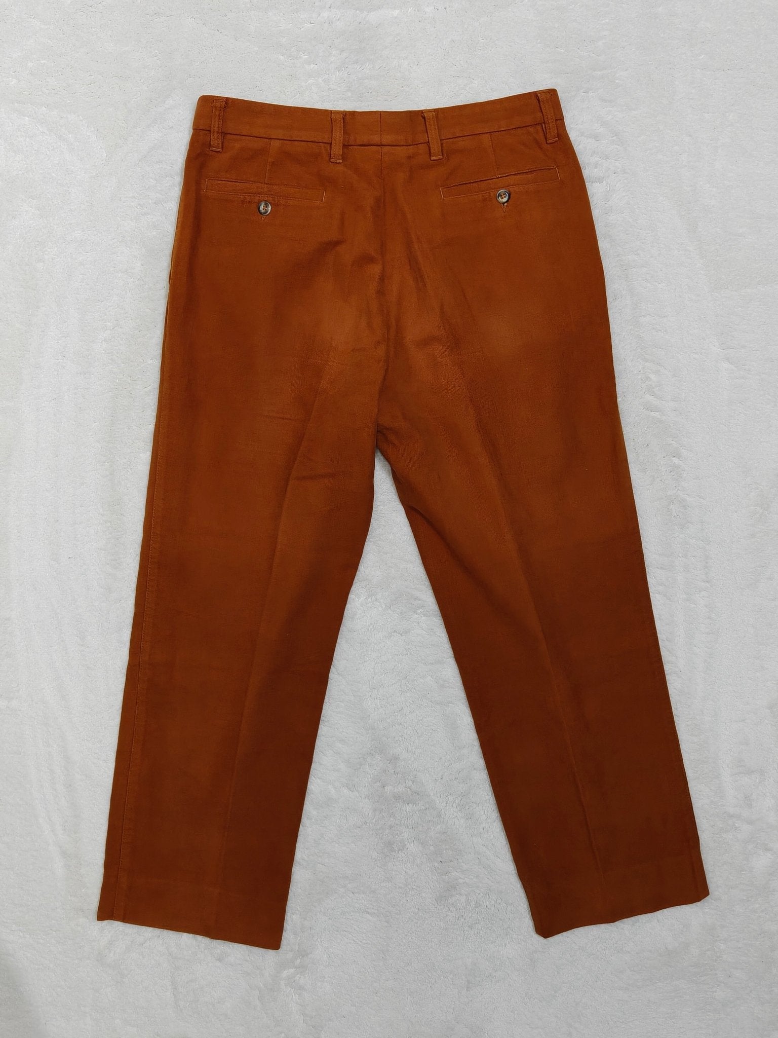 Men Zegna Sport Brown Straight W34 L30 Trousers