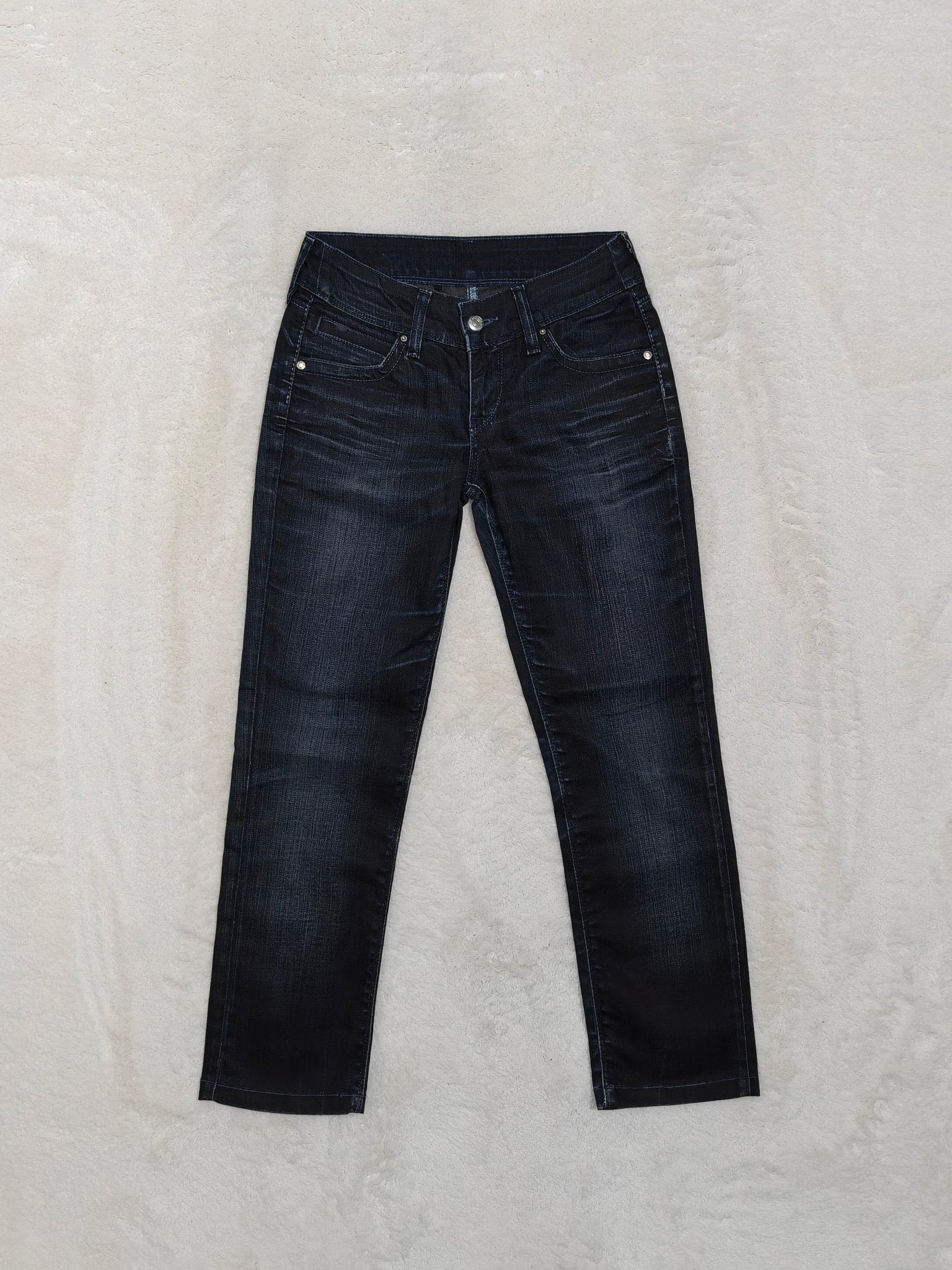 Women Levi's 571 Black Tab Dark Blue Slim W27 L28 (EU 36/S) Jeans