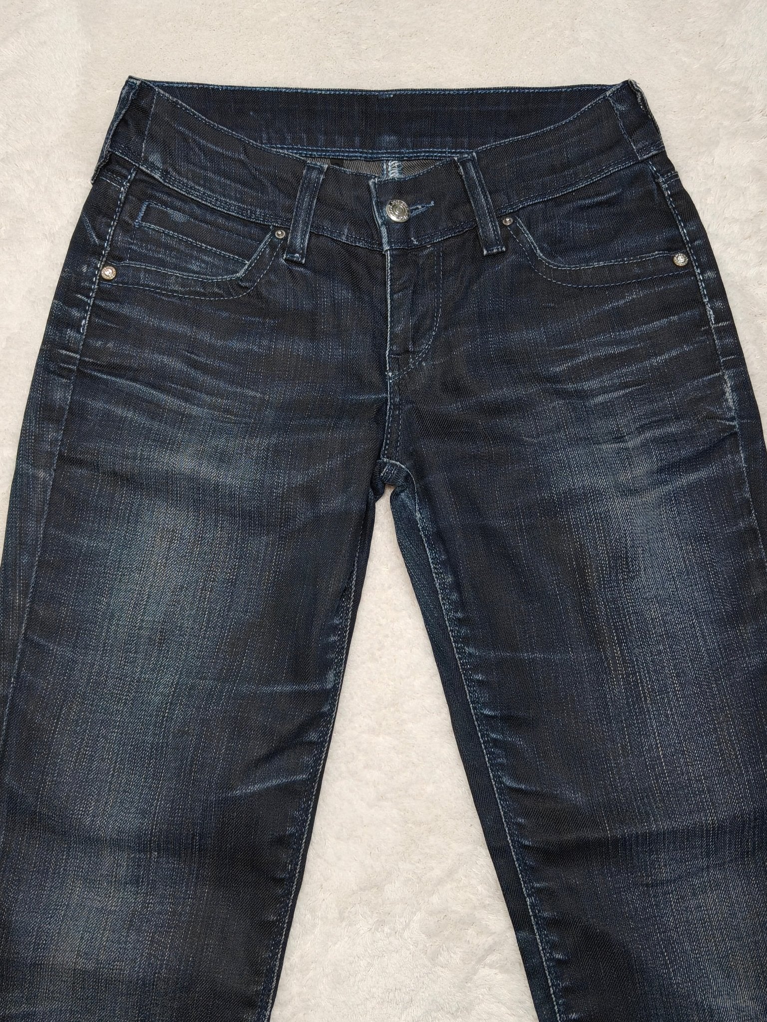 Women Levi's 571 Black Tab Dark Blue Slim W27 L28 (EU 36/S) Jeans