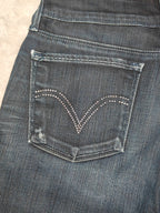 Women Levi's 571 Black Tab Dark Blue Slim W27 L28 (EU 36/S) Jeans