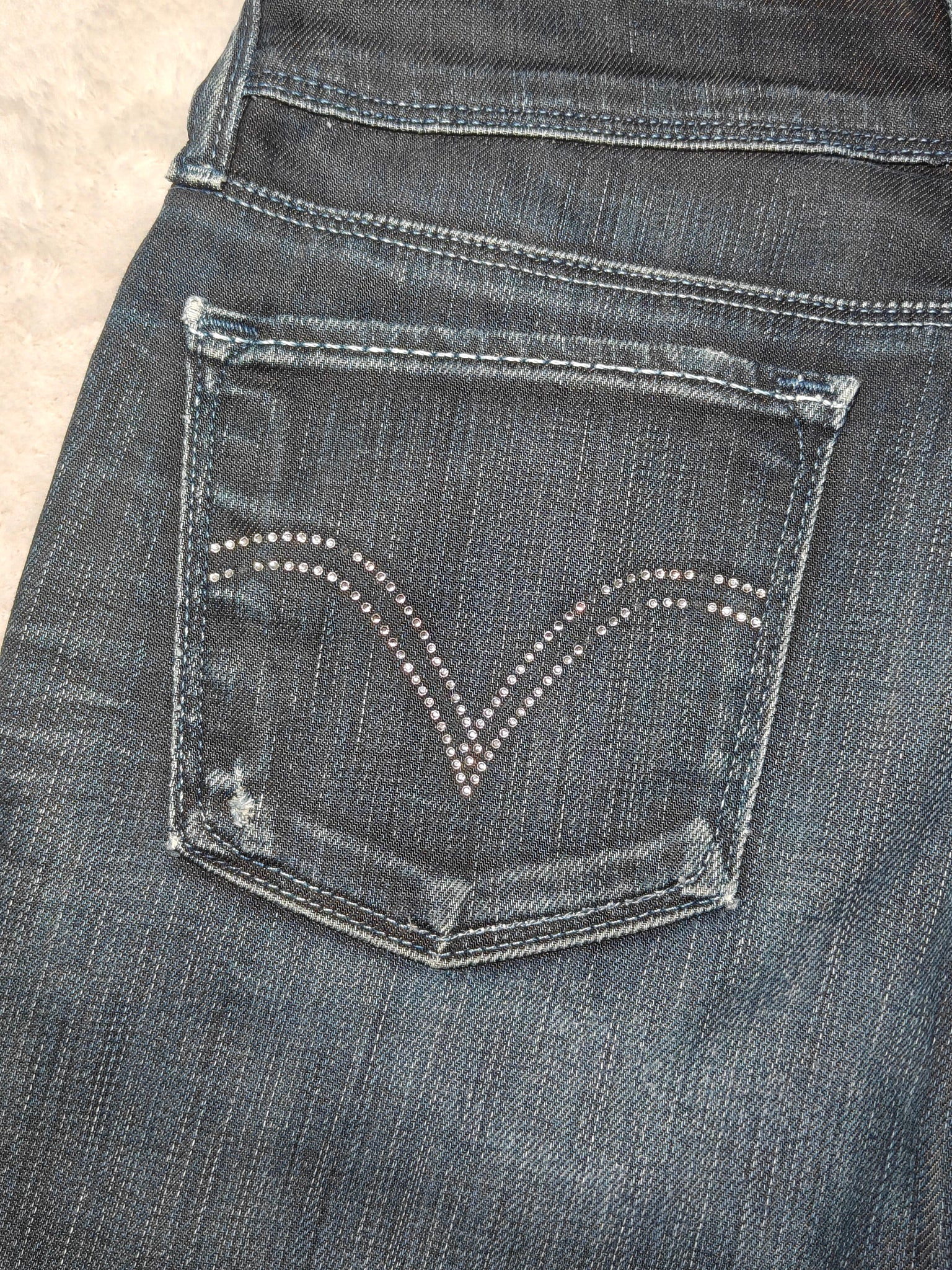 Women Levi's 571 Black Tab Dark Blue Slim W27 L28 (EU 36/S) Jeans