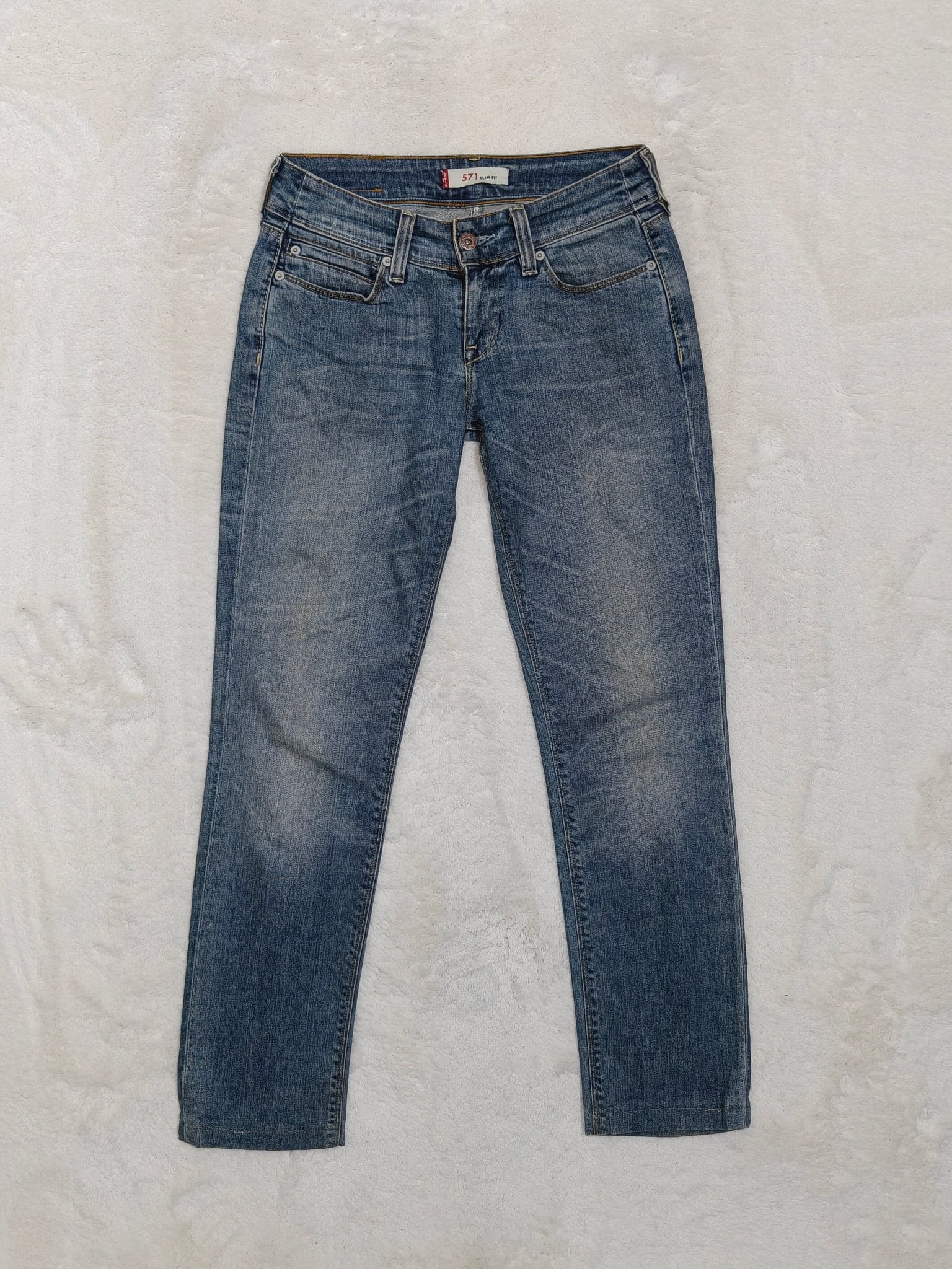 Women Levi's 571 Blue Slim W28 L30 (EU 38/M) Jeans