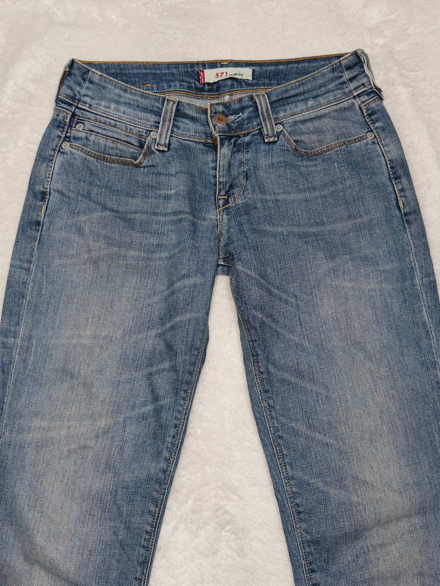 Women Levi's 571 Blue Slim W28 L30 (EU 38/M) Jeans