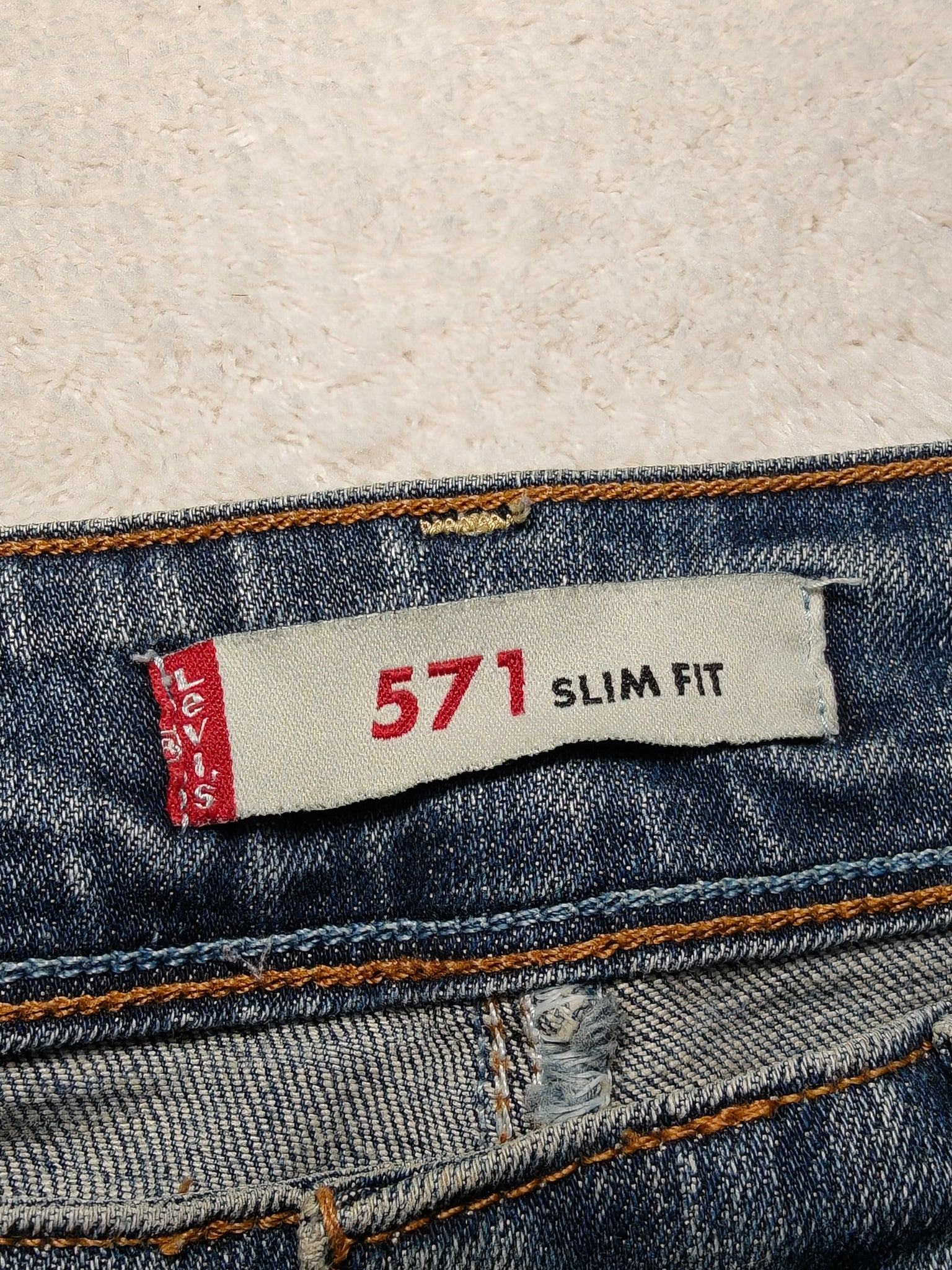 Women Levi's 571 Blue Slim W28 L30 (EU 38/M) Jeans