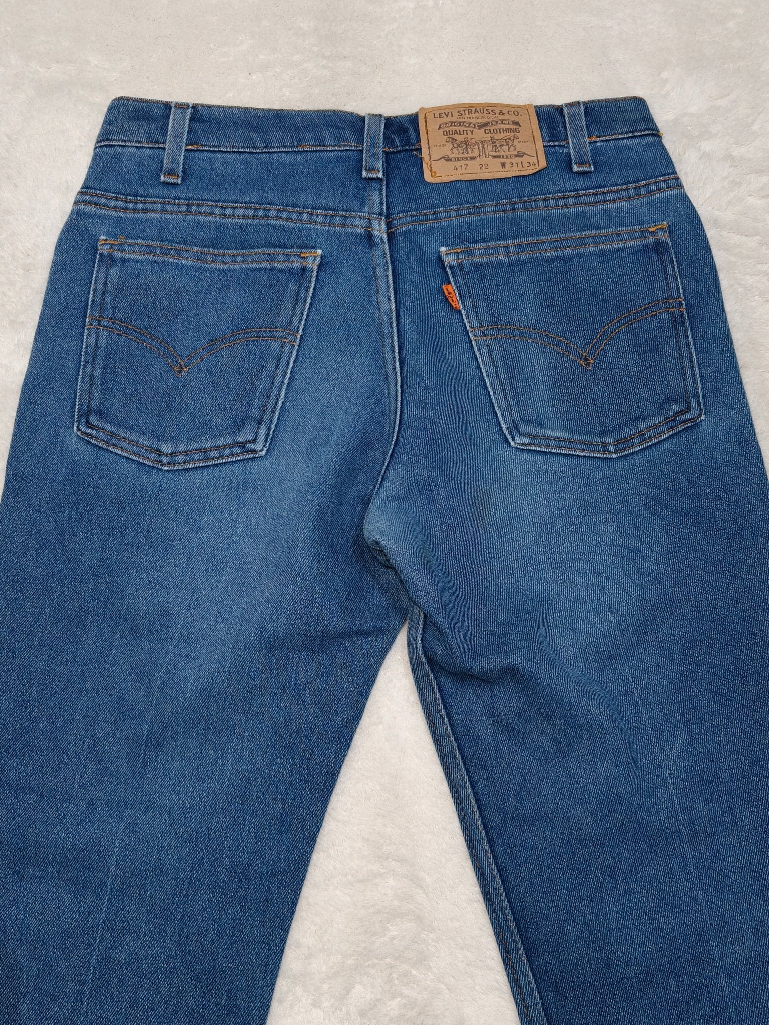 Women Levi's 417 Blue Bootcut W31 L30 (EU 40/L) Jeans